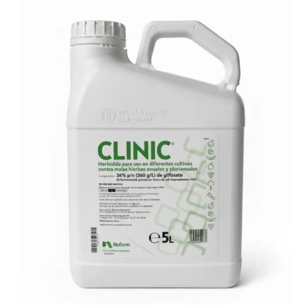Désherbant Clinic 5L – Herbicide Glyphosate Professionnel Nouvelle Génération